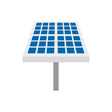 Güneş pil simgesi, düz stil