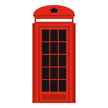 Telefon kulübesi simgesi, düz stil