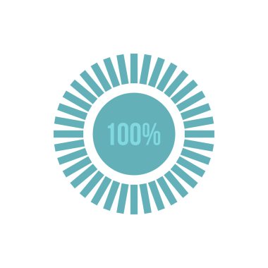 İşareti 100 indir simgesi, düz stil