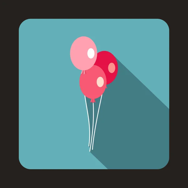 Drei Luftballons, flacher Stil — Stockvektor