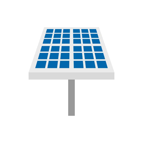 Solar batterijpictogram, vlakke stijl — Stockvector