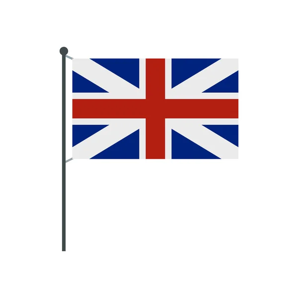 Icona bandiera britannica, stile piatto — Vettoriale Stock