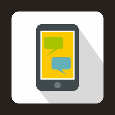 Boş konuşma kabarcıklar simgesi ile Smartphone