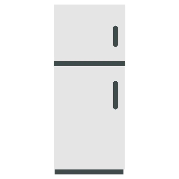 Икона холодильника, плоский стиль — стоковый вектор