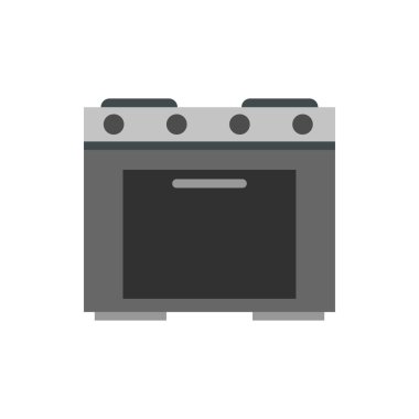 Gaz Soba simgesi, düz stil