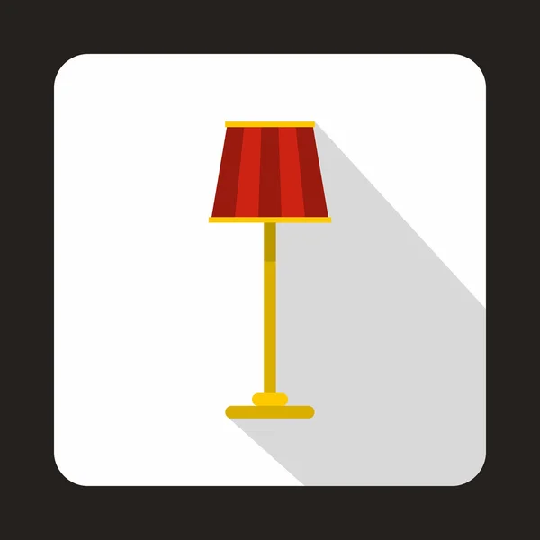 바닥 램프 아이콘, 평평 한 스타일 — 스톡 벡터