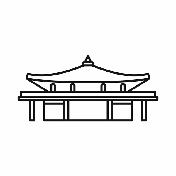 Ícone de pagode asiático, estilo esboço — Vetor de Stock