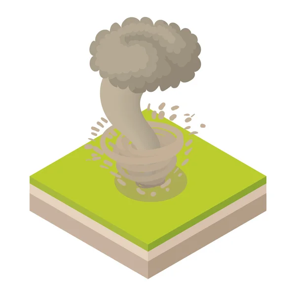 Icona Tornado in stile cartone animato — Vettoriale Stock