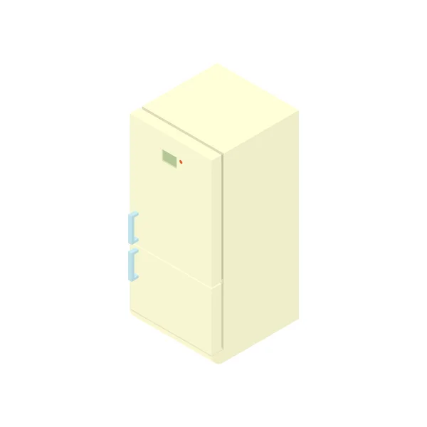 Ícone branco do refrigerador, estilo dos desenhos animados —  Vetores de Stock