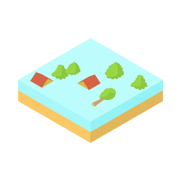Icône d'inondation dans le style dessin animé — Image vectorielle