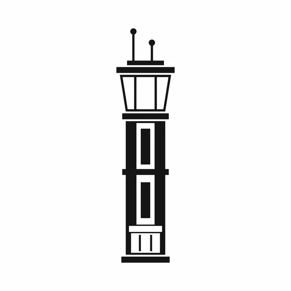 Icono de torre de control de aeropuerto, estilo simple — Archivo Imágenes Vectoriales