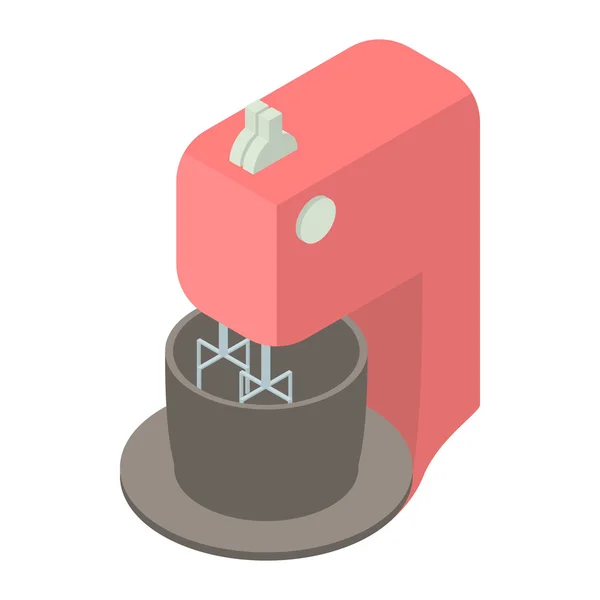 Mélangeur de cuisine avec icône bol, style dessin animé — Image vectorielle