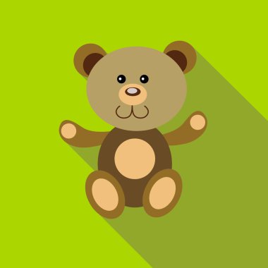 Oyuncak ayı simgesi, düz stil