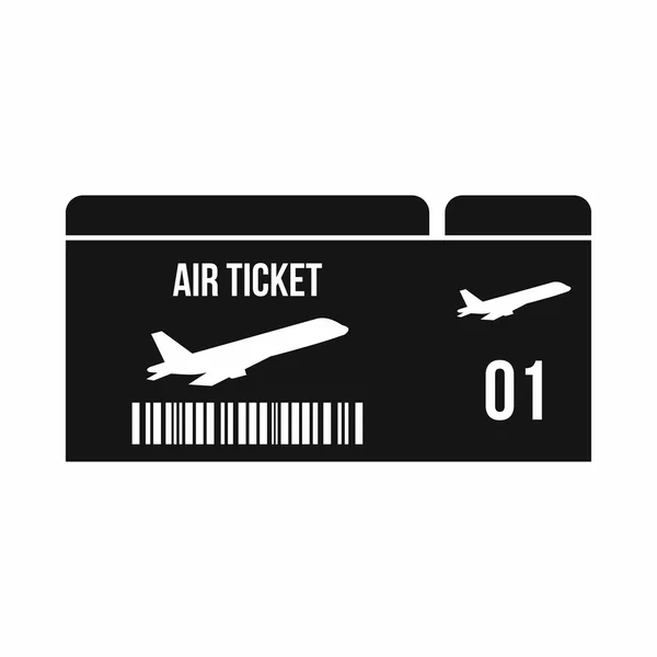 Havayolu boarding pass simgesi, basit tarzı — Stok Vektör