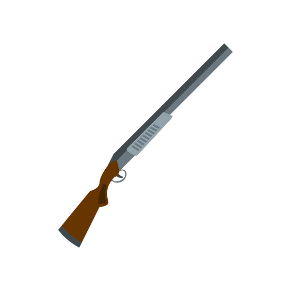 Значок пистолета, плоский стиль
