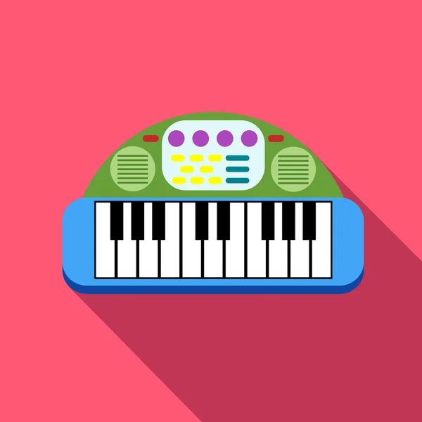 Μωρό πιάνο εικονίδιο, επίπεδη στυλ — Διανυσματικό Αρχείο