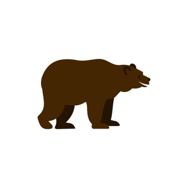 Ayı simgesi, düz stil