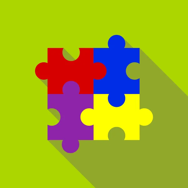 Puzzle-Symbol, flacher Stil — Stockvektor