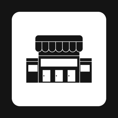 Süpermarket bina simgesini, basit tarzı