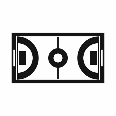 Futsal veya kapalı futbol alan simgesi, basit tarzı