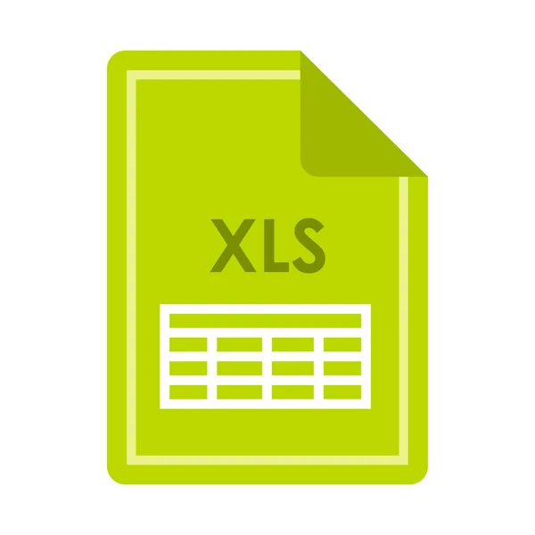 Icona XLS del file, stile piatto — Vettoriale Stock