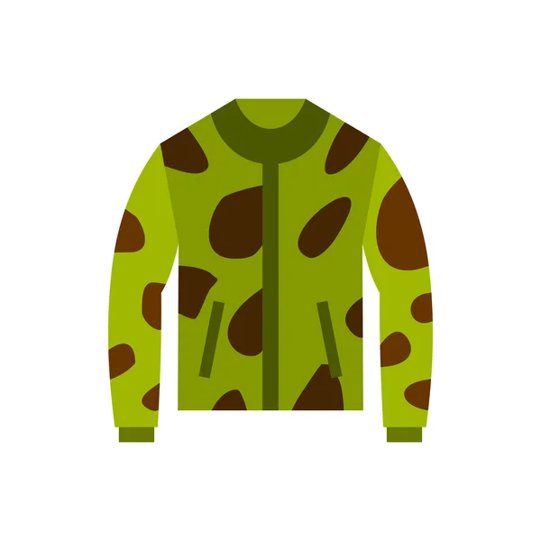 Veste de camouflage icône, style plat — Image vectorielle