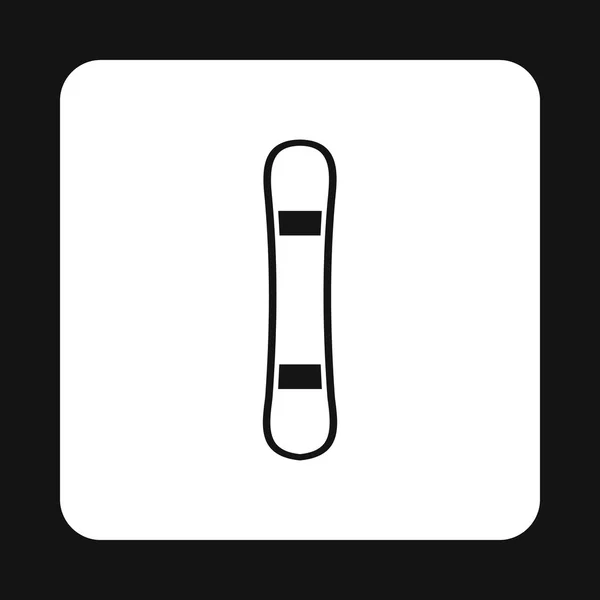 Snowboard pictogram in eenvoudige stijl — Stockvector