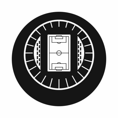 Yuvarlak Stadyumu Üstten Görünüm simgesi, basit tarzı