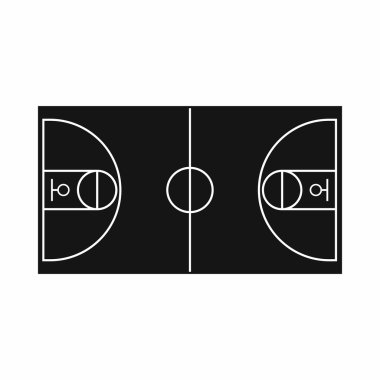 Basketbol alan simgesi, basit tarzı