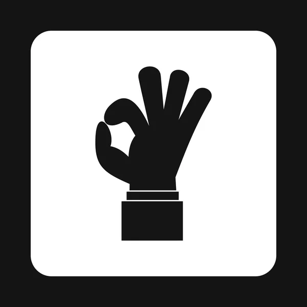 Icône du geste Ok, style simple — Image vectorielle