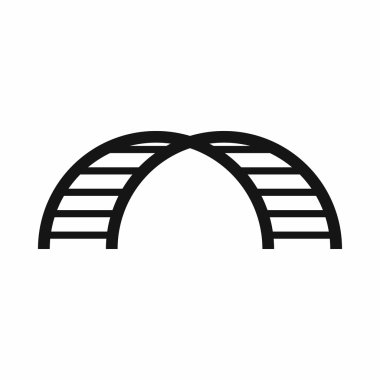 Tırmanma merdivenleri simgesi, basit tarzı