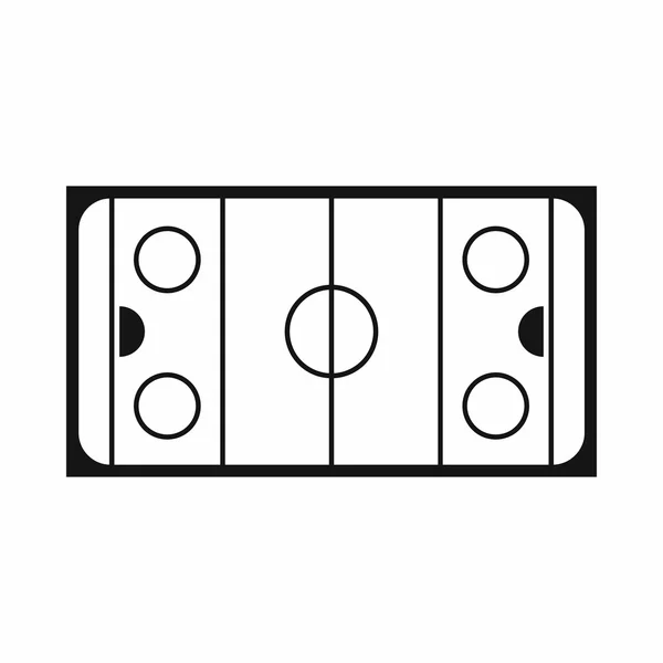 Icono de pista de hockey sobre hielo, estilo simple — Vector de stock