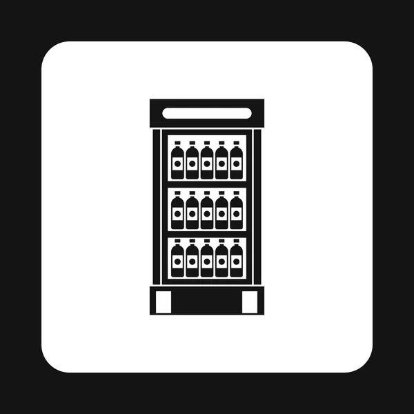 Prezentacja lodówka z ikonę butelek — Wektor stockowy
