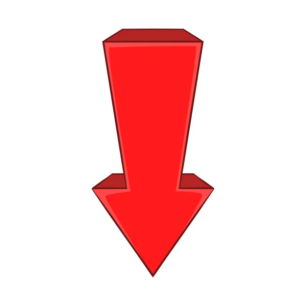 Ícone seta vermelha no estilo dos desenhos animados — Vetor de Stock