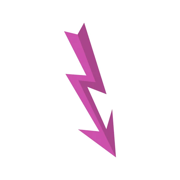 Arrow lightning icon, flat style — Stock Vector