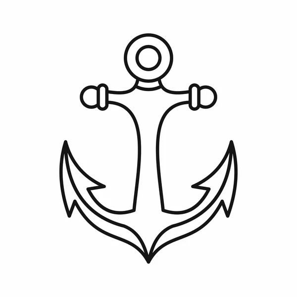 Anker-Symbol, Umrissstil — Stockvektor