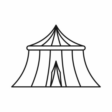 Sirk çadırı simgesi, anahat stili