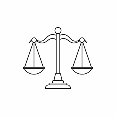 Ölçekler adalet simgesinin anahat stili