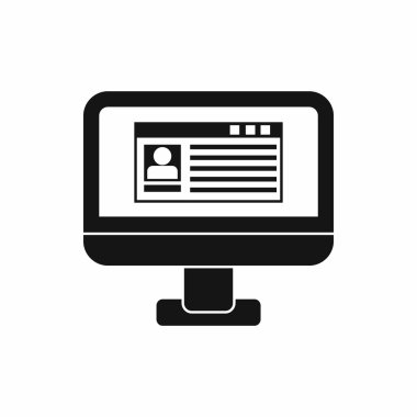 Profil bilgileri monitör simgesini, basit tarzı