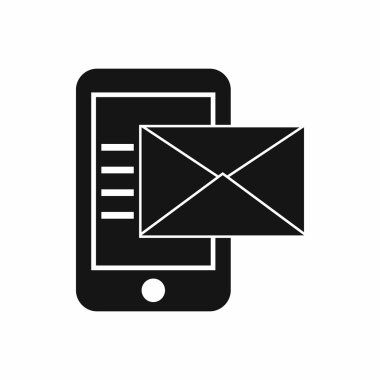 Zarf simgesi, basit tarzı ile Smartphone