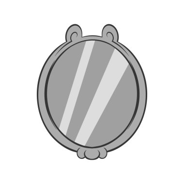 Simge, siyah tek renkli stil ayna