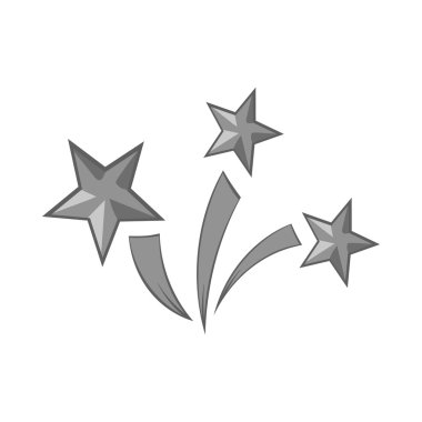 Havai fişek simgesi, siyah monokrom tarzı