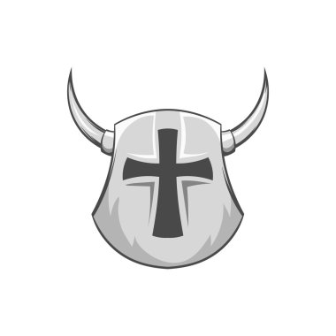 Çapraz ile mücadele kask ve boynuzları simgesi