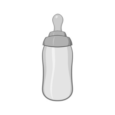 Şişe besleme simgesi, siyah monokrom tarzı