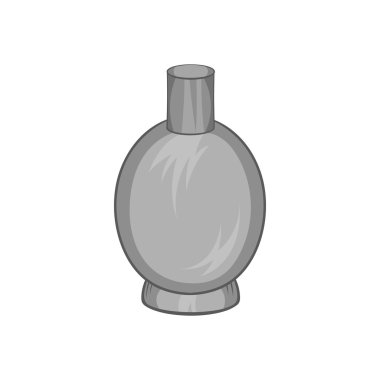 Parfüm simgesi için ambalaj, siyah monokrom tarzı