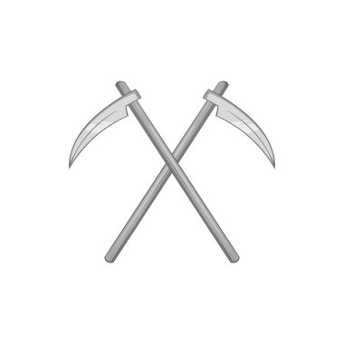 Ölüm tırpı simgesi, siyah tek renkli tarzı