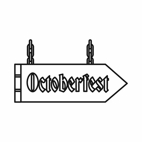 Meld u met het pictogram van word Oktoberfest, Kaderstijl — Stockvector