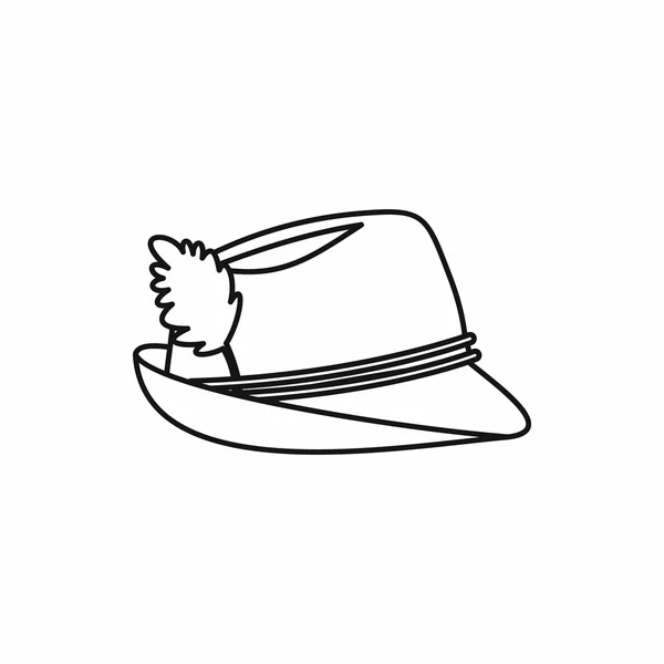 Oktoberfest tirol hatt ikon, dispositionsformat — Stock vektor