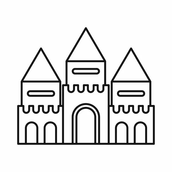 Fairy tale castle icon, outline style