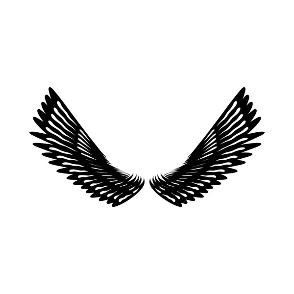 Dvojice Orlí křídla ikony, jednoduchý styl — Stockový vektor